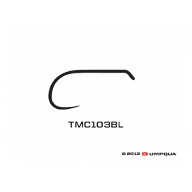 tiemco TMC 103BL Black Barbless Dry-Fly Hook