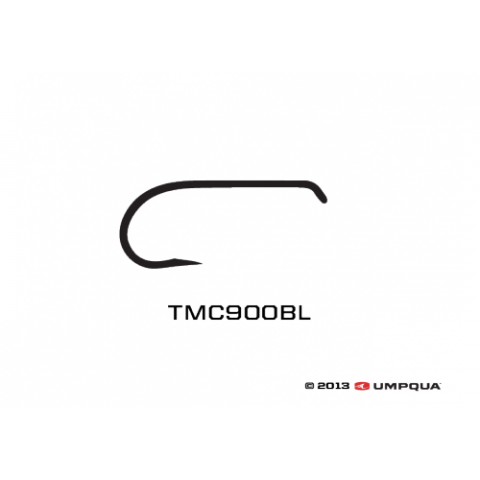 tiemco TMC 900BL Black Barbless Dry Fly Hook