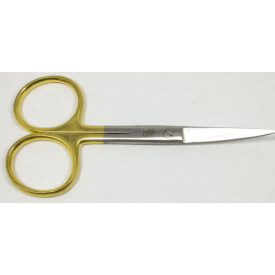 3" FINE POINT Straight Scissors with Large Finger Holes for Fly Tying and Crafts 